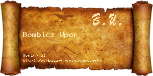 Bombicz Upor névjegykártya